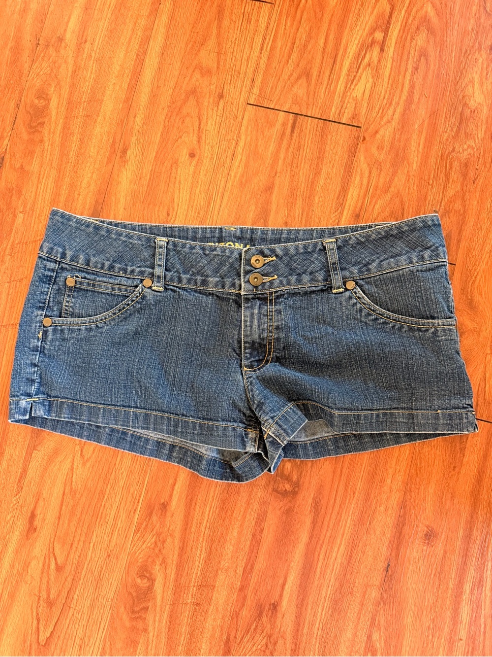 Women's Denim Low-Rise Short Shorts - Blue